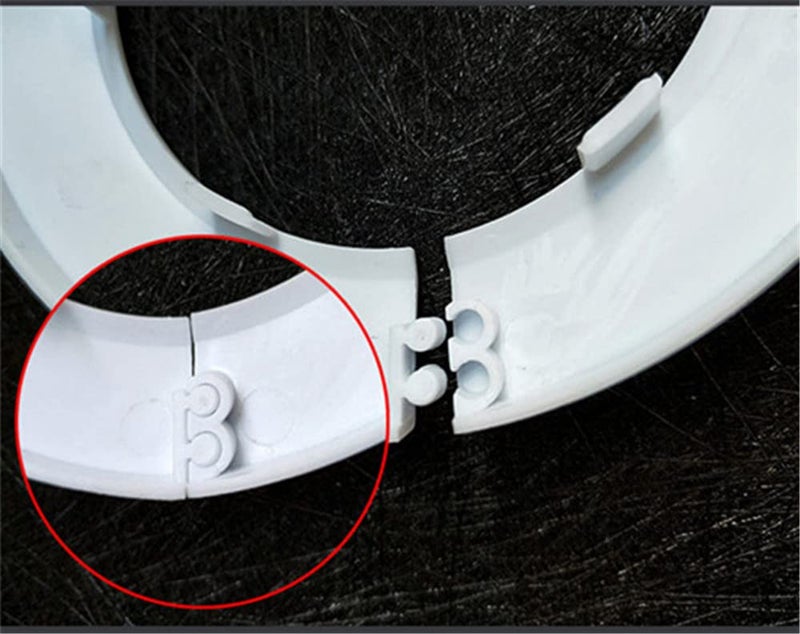 shenghang Wall Flange Easy Installation Plastic Radiator Escutcheon Water Pipe Drain Line Cover Collar Decoration Pipe Collars (2.36-3.0 inch white) - Image 4